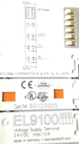 Beckhoff EL9100 Voltage Supply Terminal 24VDC 10A Max