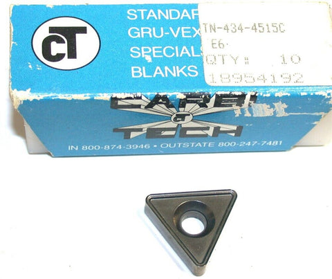 Lot of 9 New Carbi Tech Carbide Turning Inserts TN-434-4515C