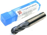 Niagara 86368 29/64" 4 Flute 1/2" Shank Carbide TiAlN Coated Ball End Mill
