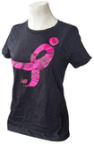 New Balance Women's NB Breast Cancer Awareness Black Short Sleeve Shirt Size S