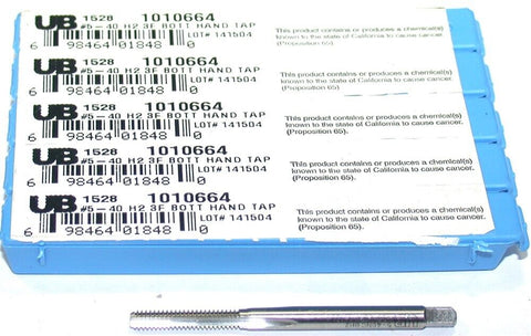 Lot of 5 Union Butterfield 1010664 5-40 UNC GH2 Bottom Taps New