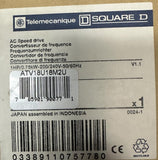 Telemecanique ATV18U18M2U AC Speed Drive 1 HP 0.75 kW 200/240V 50/60Hz