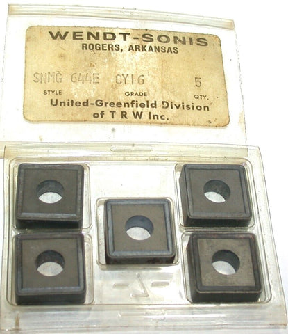 Lot of 5 TRW SNMG 644E CY16 Indexable Turning Carbide Inserts