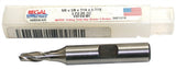 Regal 055036AM M5 Diameter 3/8 inch Shank 2 Flute Single End HSS End Mill