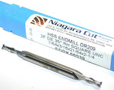 Niagara 66039 3/16" diameter Double End 2 Flute HSS End Mill New