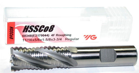 YG-1 60348 HSSCo8 11/16" 4 flute Roughing End Mill