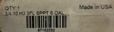 Hertel 3/4-10 Plug Hand Tap 3 Flute SPPT 6 OAL