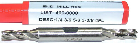 YG-1 Minicut 460-0008 5/16" Diameter 3/8" Shank 4 Flute HSS End Mill New