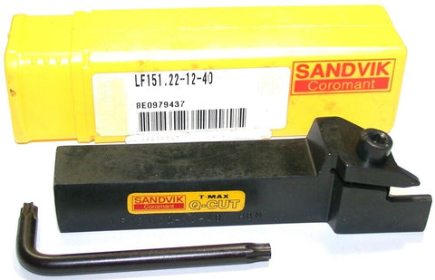 Sandvik Q-Cut T-MAX 3/4" Parting Grooving Toolholder LF151.22-12-40 New