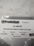 Freelin-Wade 1J-160-07 Polyurethane Tubing Blue 95A PUR 10mm x 6.5mm x 50' Bag
