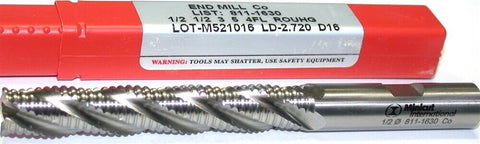YG-1 Minicut 811-16300 1/2" Diameter 1/2 Shank 4 Flute HSS Roughing End Mill New