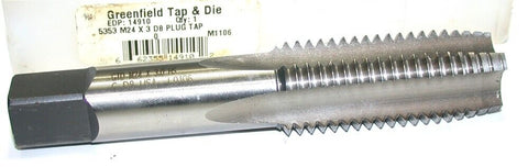 Greenfield M24 X 3.00 D8 4 flute Metric Plug Tap 14910 New Made In the USA