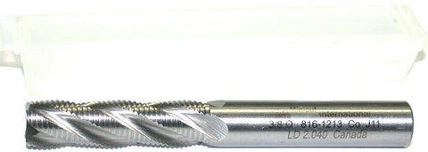 YG-1 Minicut 816-1213 3/8" Diameter 3/8" Shank 4 Flute HSS Roughing End Mill