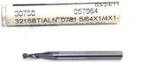 Fullerton 30758 .0781" Diameter 1/8in shank 2 Flute Solid Carbide Ball End Mill