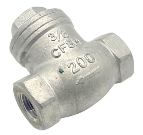 Sharpe 20276 Swing Check Valve 3/8IN CF8M 200NPT Stainless Steel Threaded
