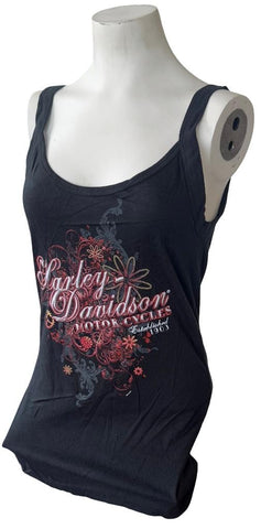 Harley-Davidson Women's Harley-Davidson Motorcycles Black Tank Top Size Large