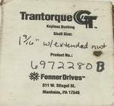 New Fenner Drives Trantorque 6972280 B Keyless Taper Lock Bushing 1-9/16" Bore