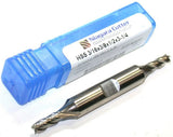 Niagara N46061 3/16 diameter Double End Tin Coat 2 Flute HSS End Mill
