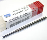 Kyocera SGS P3C00800R_8_1A .0800" Diameter 3 Flute Coated Carbide End Mill