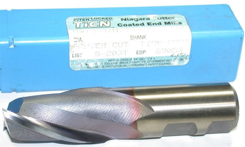 Niagara Cutter 15/16" Diameter 7/8" Shank 2 Flute HSS TiCn Coat End Mill 69053
