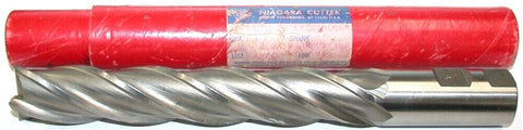 Niagara 94326 1" diameter Single End 4 Flute 8 1/2" OAL 6.5 LOC HSS End Mill
