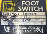 Square D 9002 AW-117 Foot Switch Ser B 600VAC 600VDC EN HN