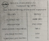 Molex 0082283020 Flat Ribbon Cable Gray 20 Conductors Wheel 300V