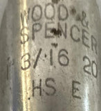 Wood & Spencer 1 3/16 20 Plug Hand Tap 4 Flute NS HSE