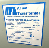 ACME T-2A-53313-3S 45 KVA Transformer 480V HV 208/120V LV 3 Phase 60 Hz