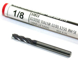 Fullerton 33813 1/8" Diameter 4 Flute Solid Carbide TIALN Coated .02 CR End Mill