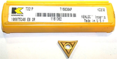 Lot of 4 Kennametal T321P KC850 Indexable Carbide TiN Coated Turning Inserts