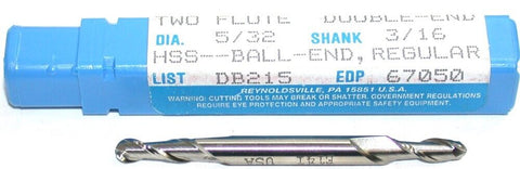 Niagara 67050 5/32" 3/16" Shank 2 Flute Double End Ball End Mill
