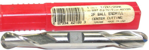 Cleveland 42199 1/2" Diameter 1/2" Shank 2 Flute Double End Ball End Mill