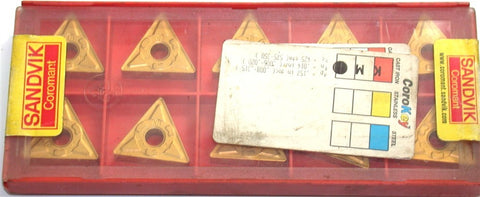 Lot of 10 New Sandvik TNMG 22 04 08-KM 3025 Indexable Turning Carbide Inserts
