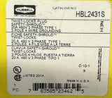 Hubbell HBL2431S Safety-Shroud Twist-Lock Plug Black/White 20A 3P 480V L16-20P