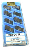 Lot of 10 New Kyocera Ceratip TC-60 Indexable Carbide Inserts 9ZA-8503 REV 2