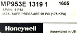 Honeywell MP953E 1319 1 Pneumatic Actuator Span 5psi 25psi Max