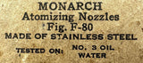 (Lot Of 12) Monarch F-80 Oil Burner Nozzles 5.50 50°