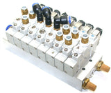 SMC 8 Solenoid 24V SY5120-5LZD-01 Stack Up Bank Assembly Assembly