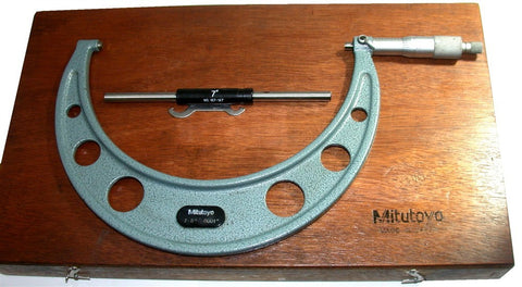 Mitutoyo 7-8" .0001" Micrometer w/Case & Standard 103-222 - calibrated