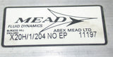 Mead Air Pneumatic Cylinder 8" Stroke 1 1/2" Bore X20H/1/204 New