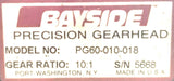 Bayside PG60-010-018 Planetary Gearhead 10:1