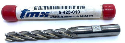 TMX 5-425-010 5/16" 4 Flute 3/8" Shank HSS Extra Long Single End End Mill