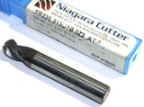 Niagara N66230 5/16" Diameter 5/16" Shank 3 Fl AlTiN Coat Carbide Ball End Mill