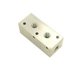 New Unbranded Aluminum Manifold 3-1/2" X 1-1/4" X 1-1/2" 4-1/4 NPT Ports