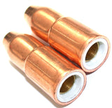 2 pk Tweco 21-37 1210-1100 3/8" Standard Thread-On Tip Recess Nozzles