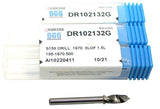 Lot of 3 SGS DR102132G .1670 Diameter 2 flute 1/8" Shank Solid Carbide Drills