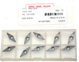 Lot of 10 RTW VPGT 221E CY7 Carbide Turning Inserts