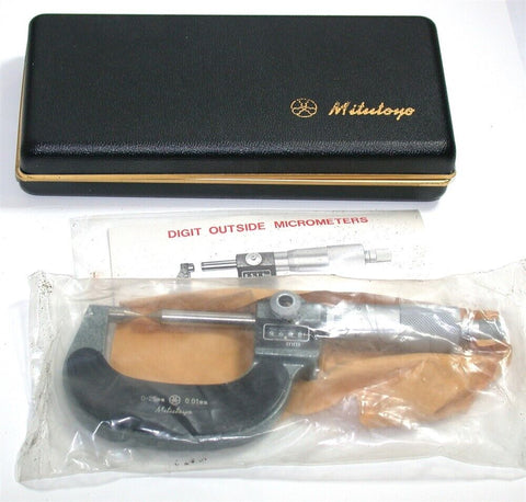 Mitutoyo 142-249 0 To 25mm 30° Point 0.01mm Micrometer w/ case