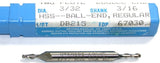 Niagara 67030 3/32" Diameter 3/16" Shank 2 Flute Double End Ball End Mill